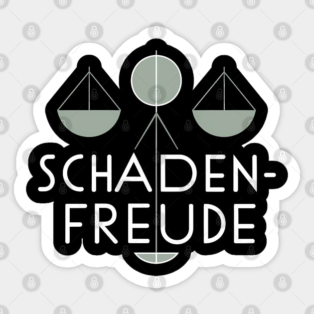 Schadenfreude, Karma Germany Design Sticker by RazorDesign234